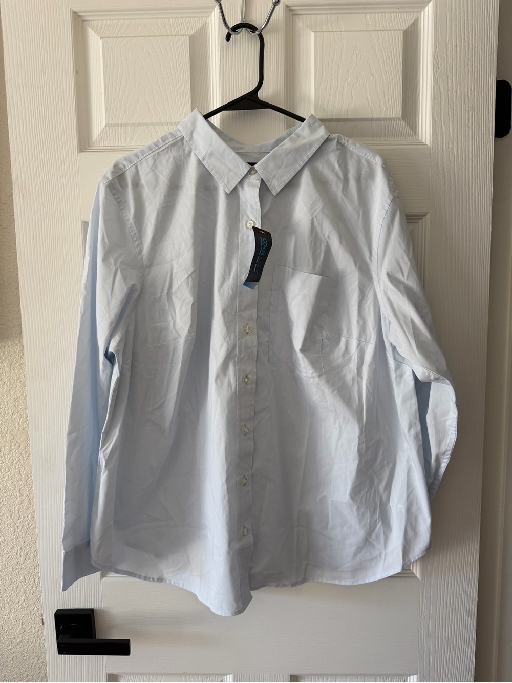 Lands' End Light Blue Women’s Cool Max Button-Up Dress Shirt